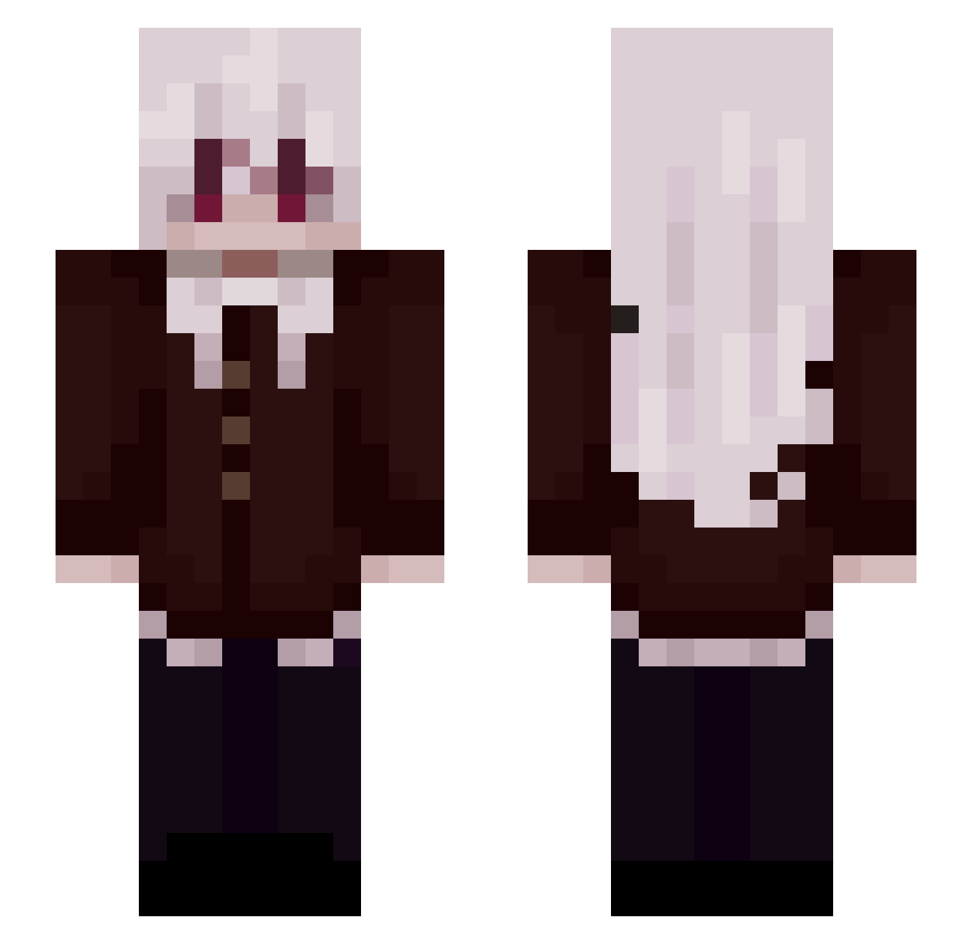 Silver_Peak Minecraft skin, front and back view