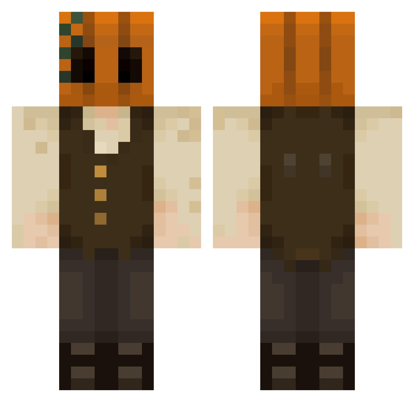 theTami Minecraft skin, front and back view