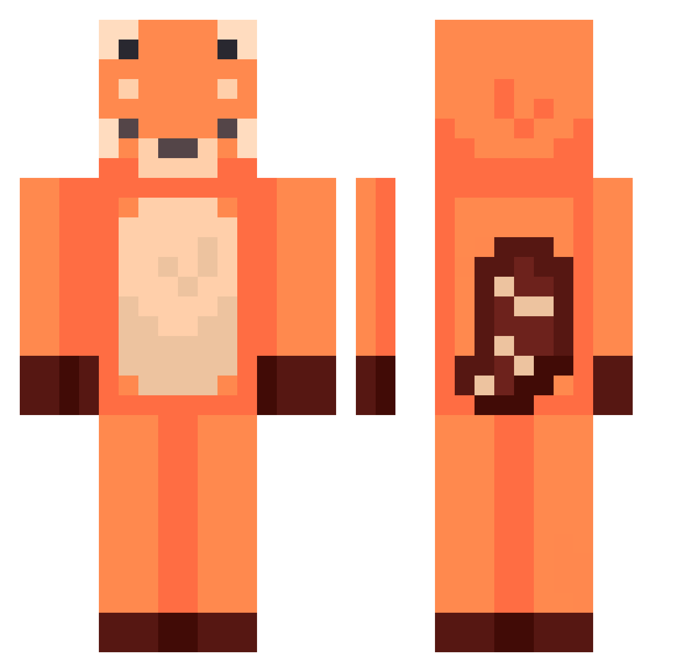 Red__Pander Minecraft skin, front and back view