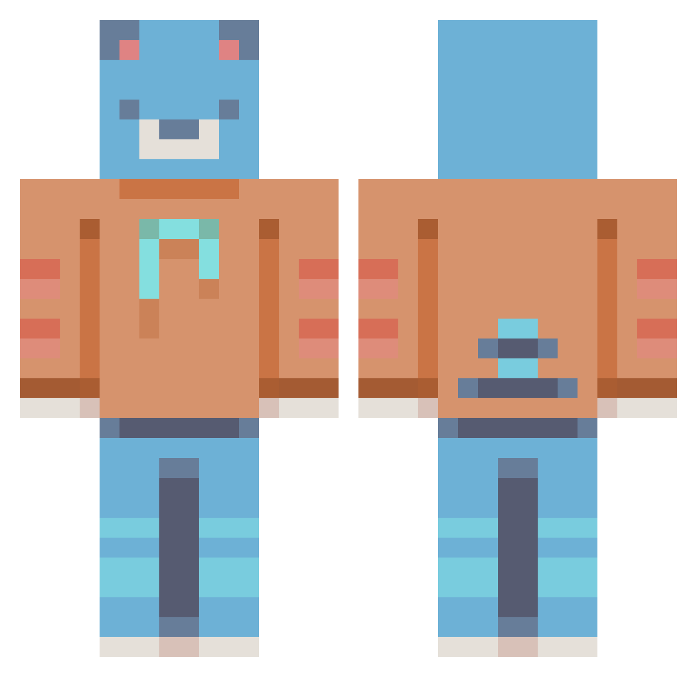 IAmBaizer Minecraft skin, front and back view