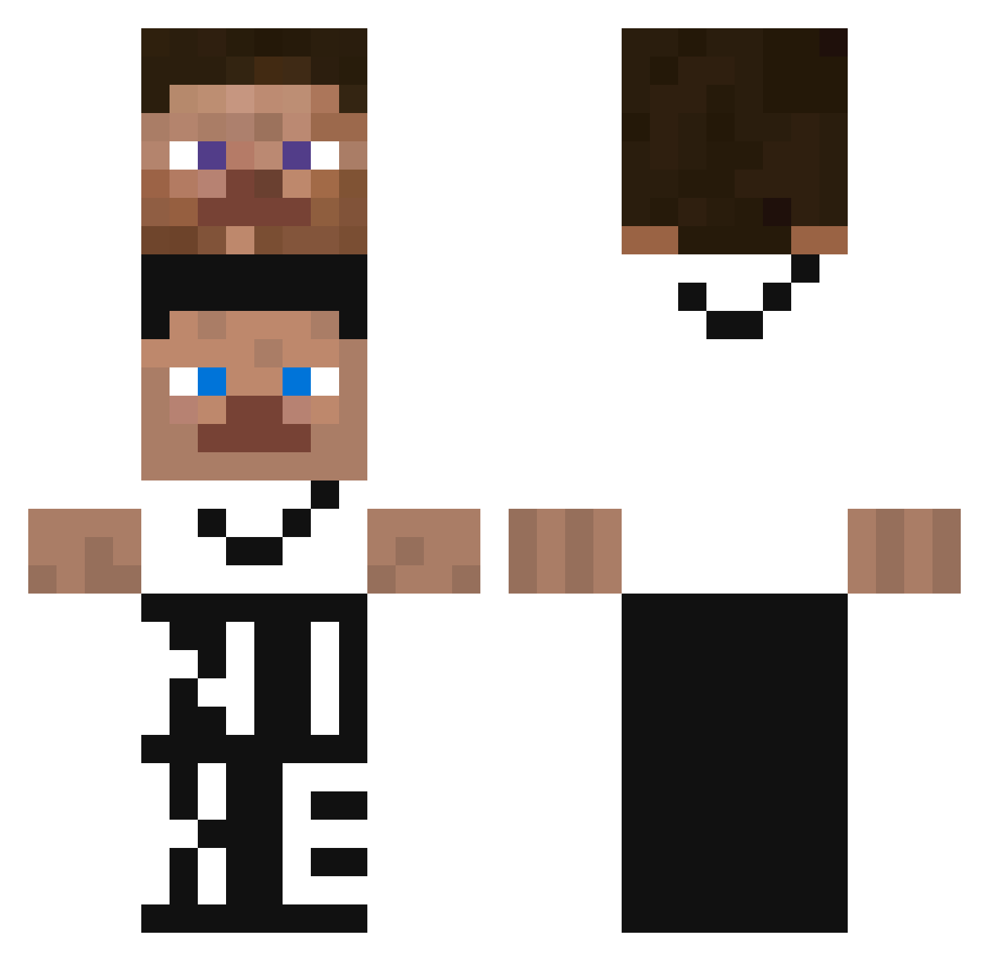 ssongimushroom Minecraft skin, front and back view