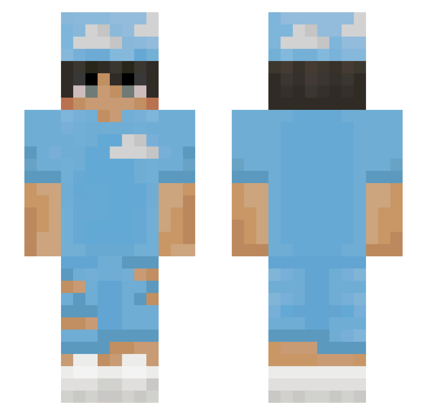 zNyzen Minecraft skin, front and back view