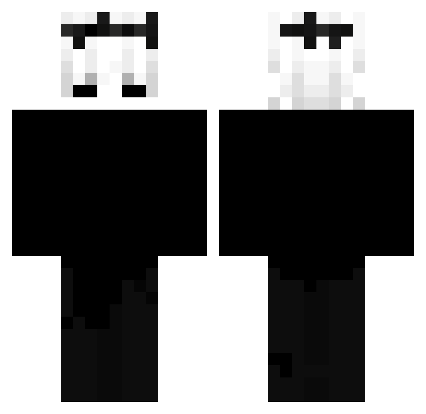 Dezomandias Minecraft skin, front and back view
