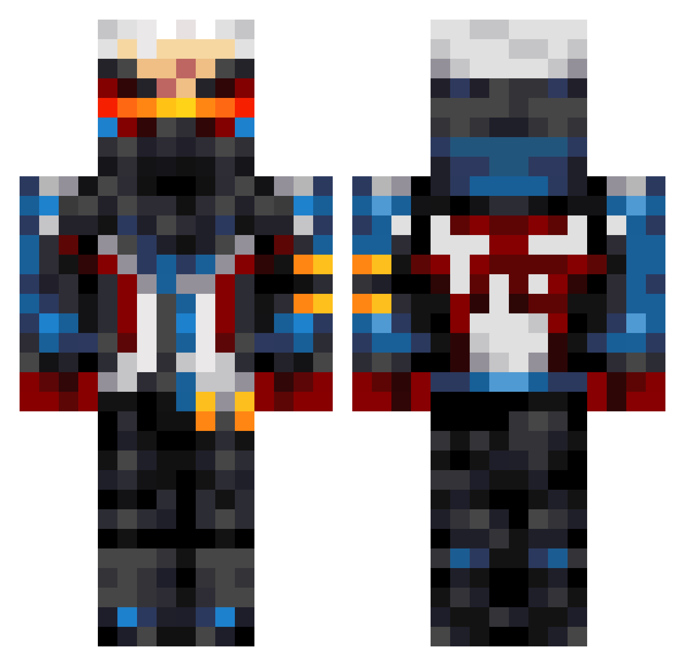 Phrophet_10 Minecraft skin, front and back view
