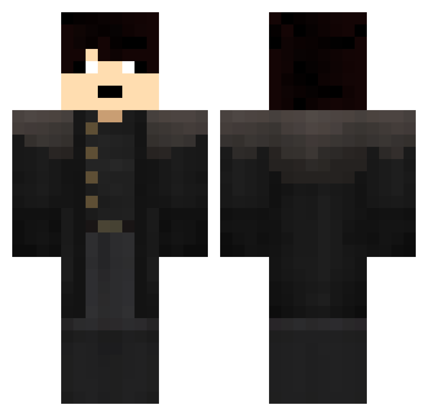 tuturebas Minecraft skin, front and back view