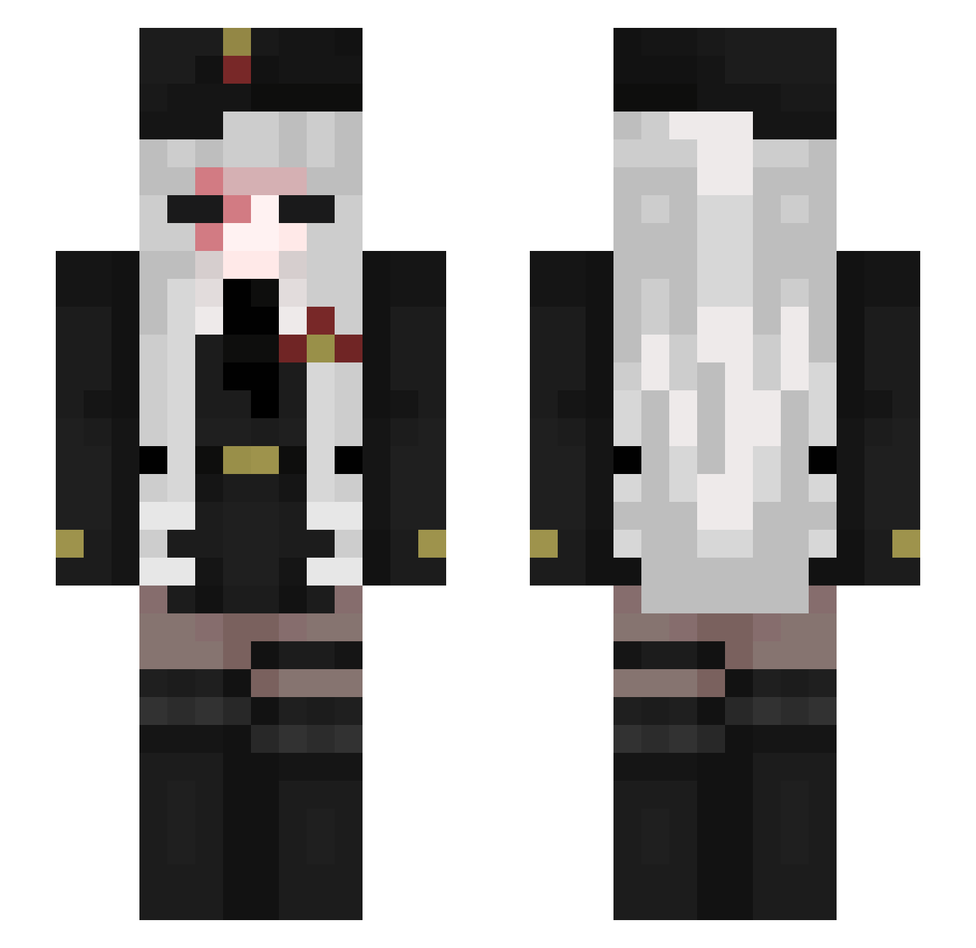 kosukexl Minecraft skin, front and back view