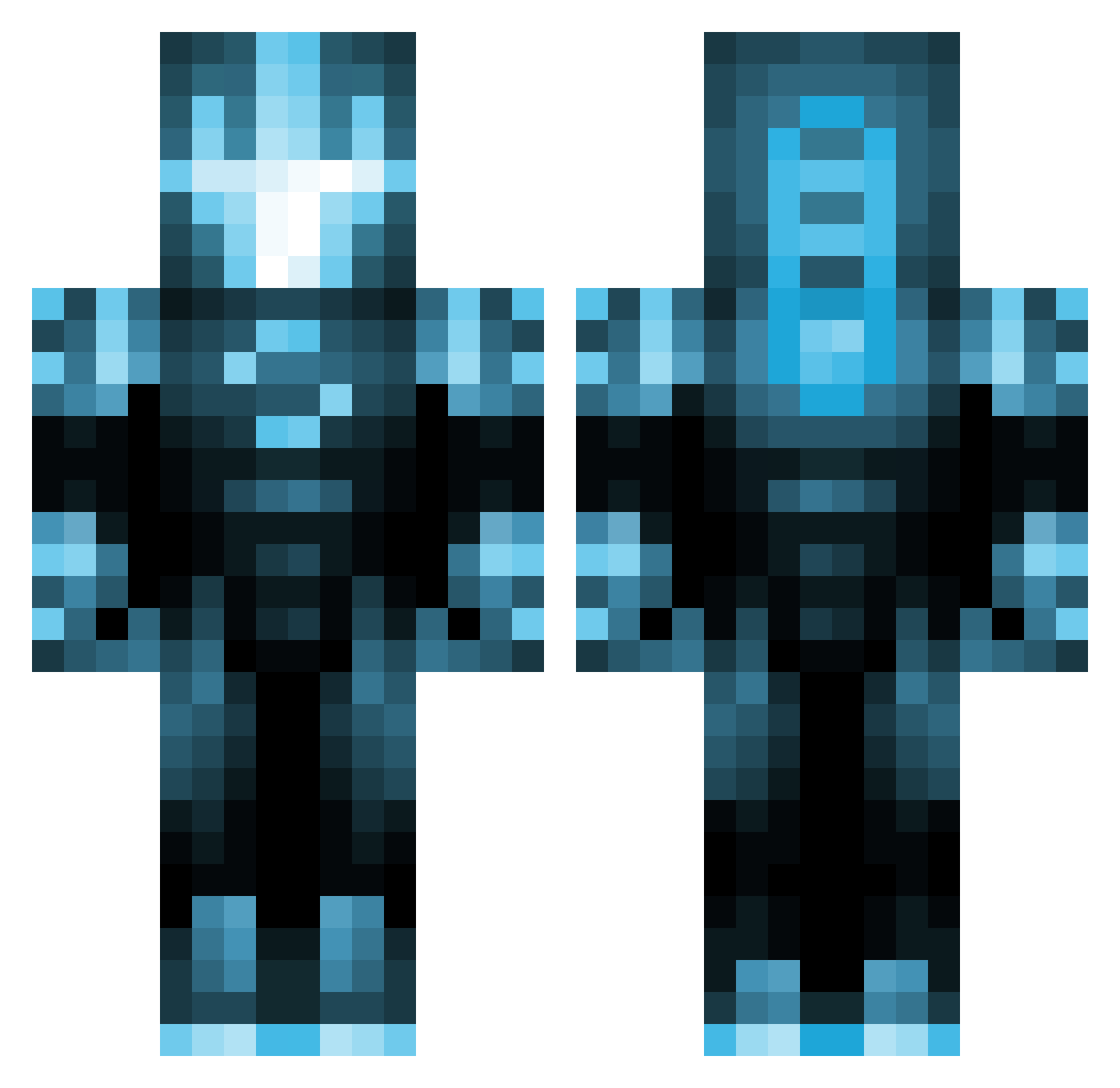 ToxicOxgen Minecraft skin, front and back view