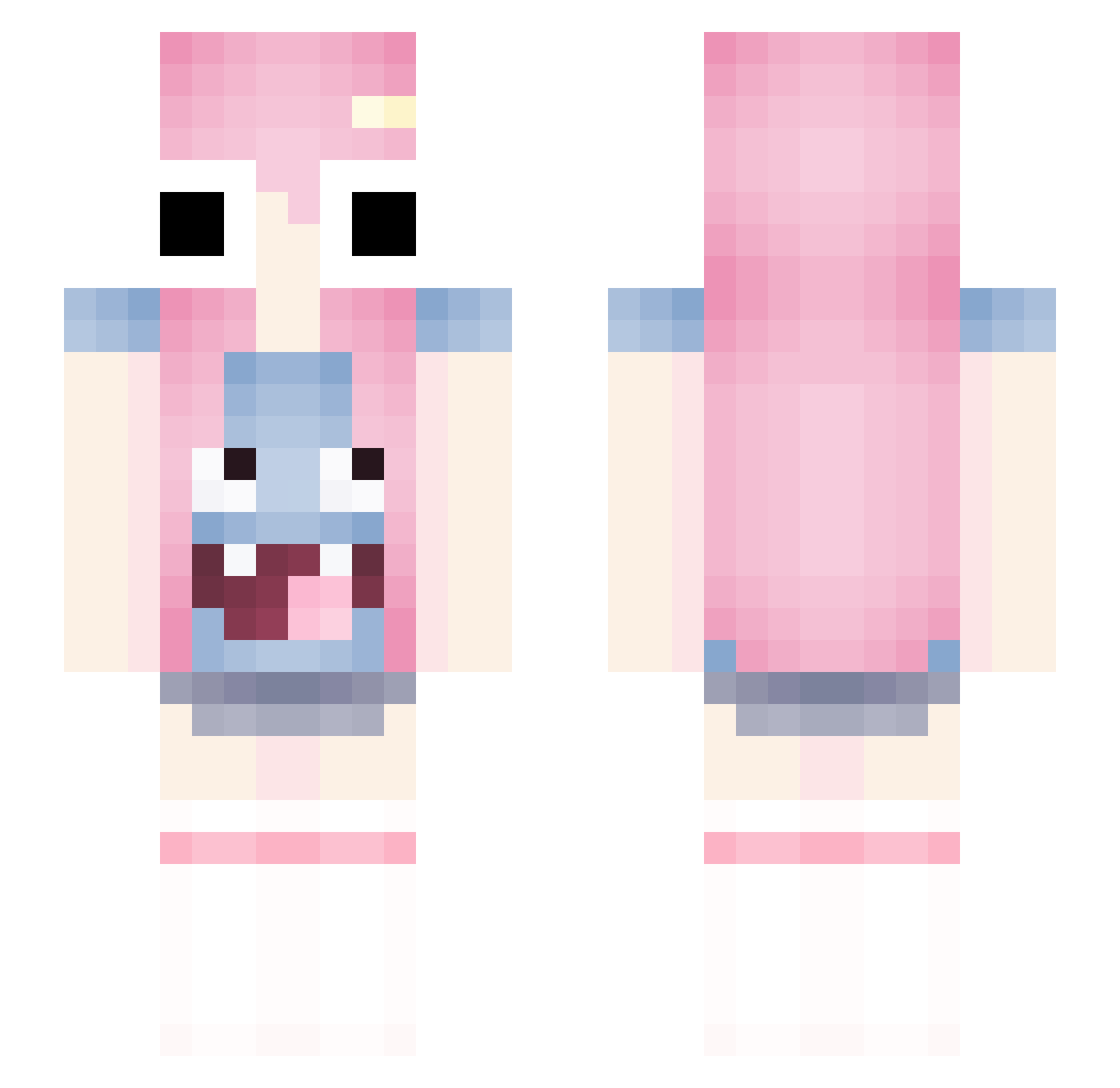 sunnysvl Minecraft skin, front and back view