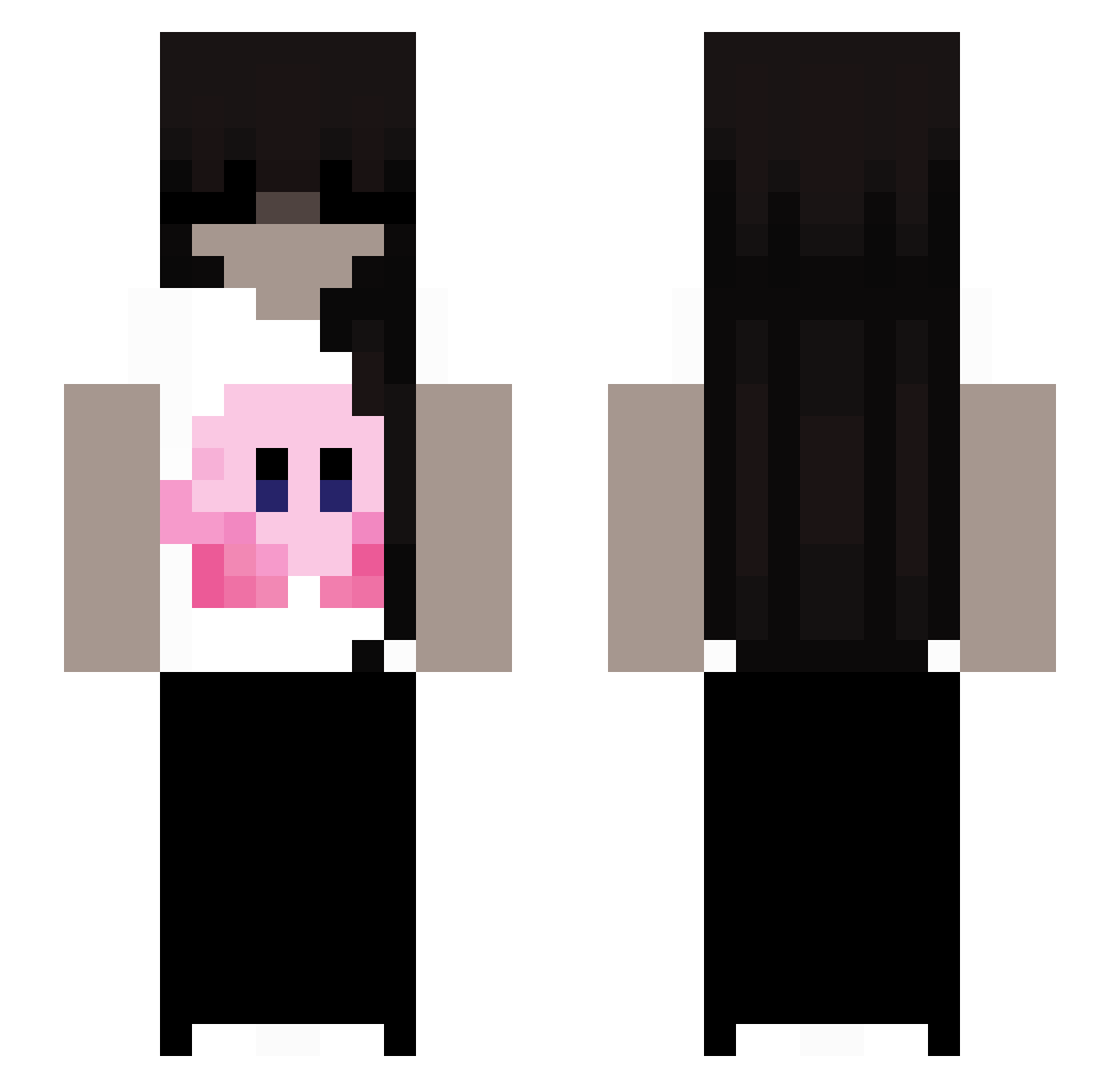 mljj08 Minecraft skin, front and back view