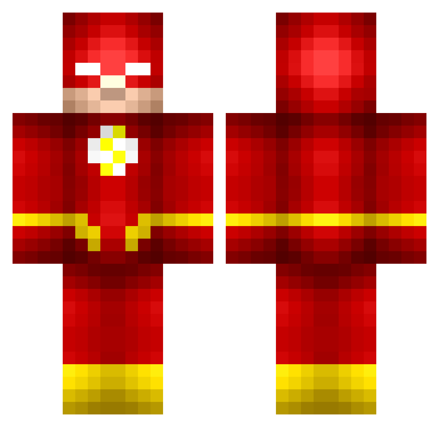 UniversPr Minecraft skin, front and back view