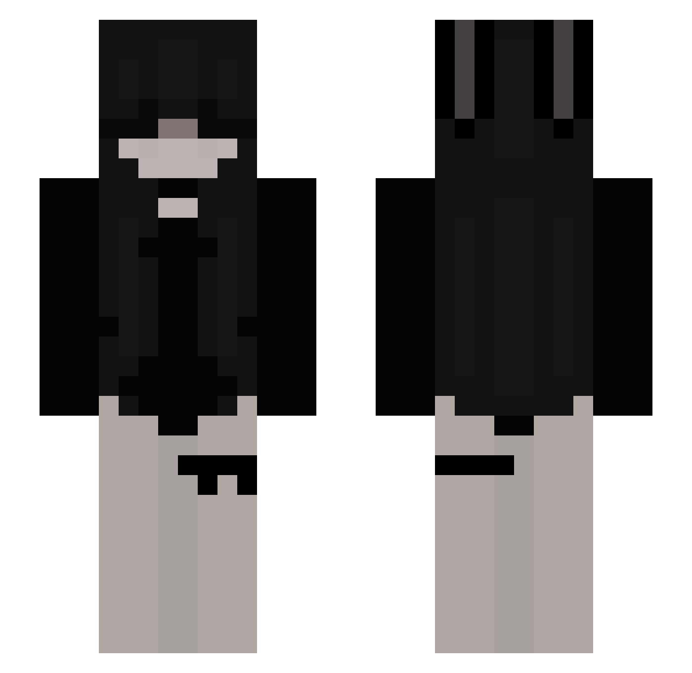 Vyxeen_ Minecraft skin, front and back view