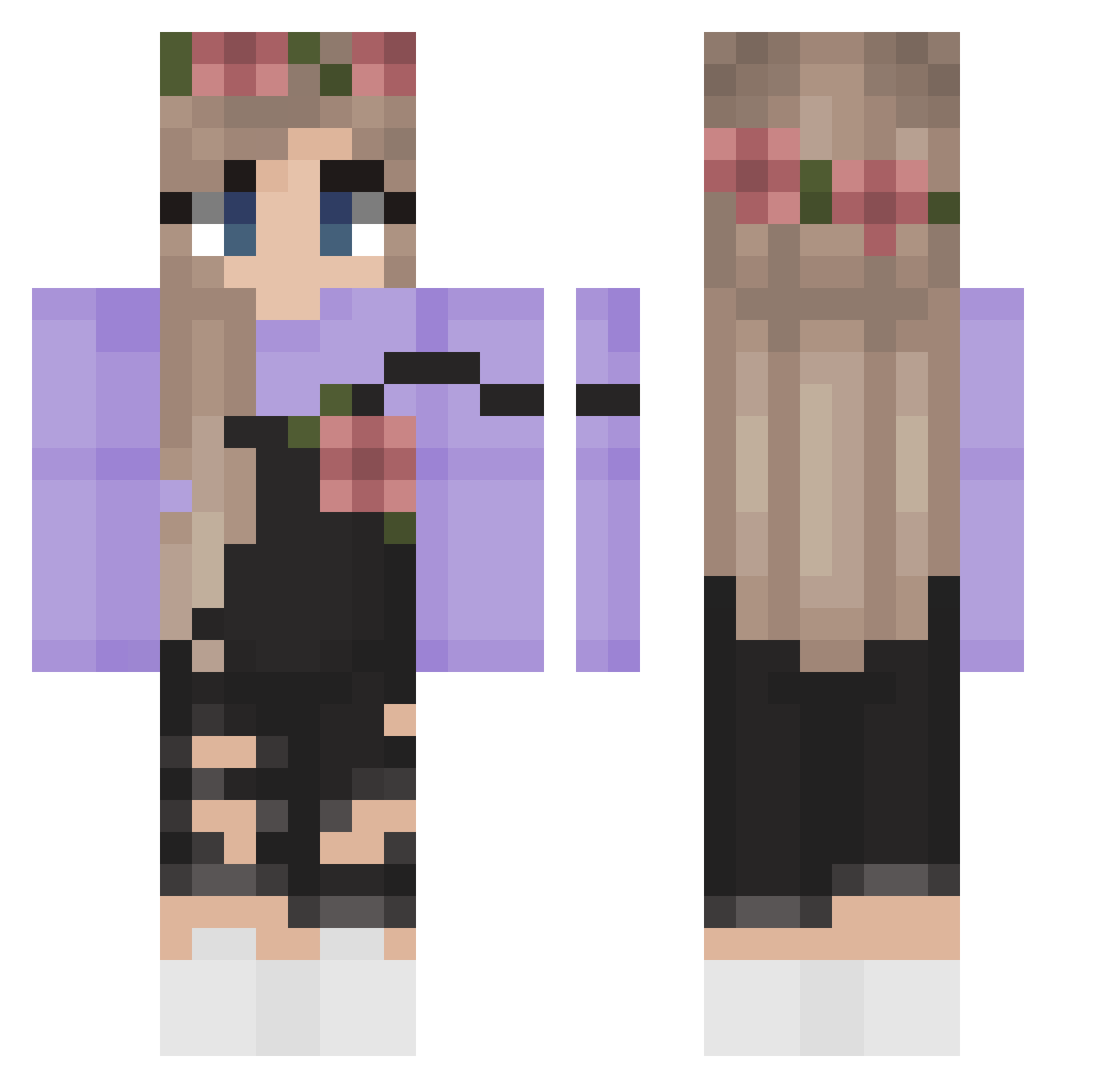 rasulator3 Minecraft skin, front and back view
