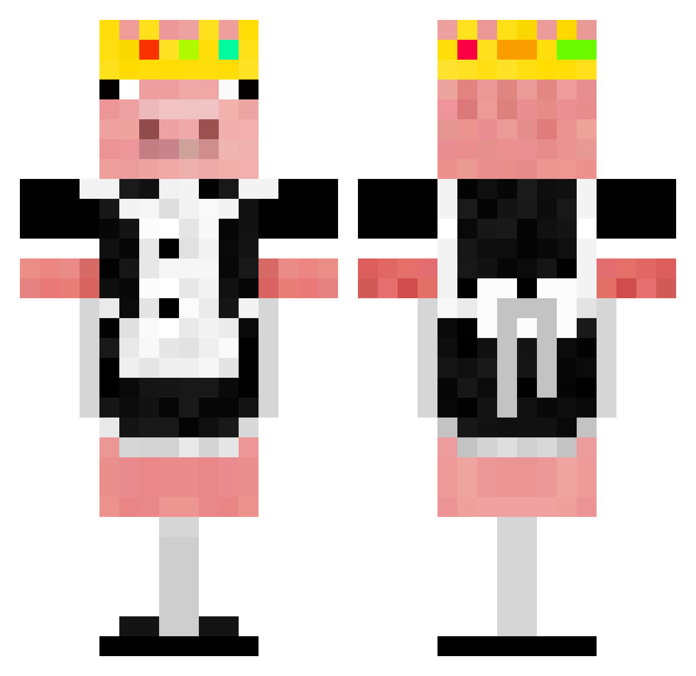 robh2412 Minecraft skin, front and back view