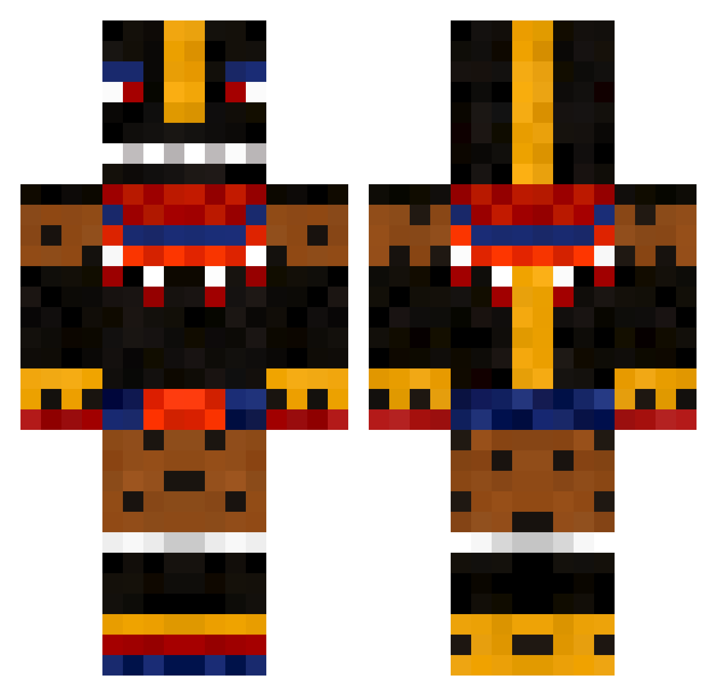 DaddyLopaz Minecraft skin, front and back view