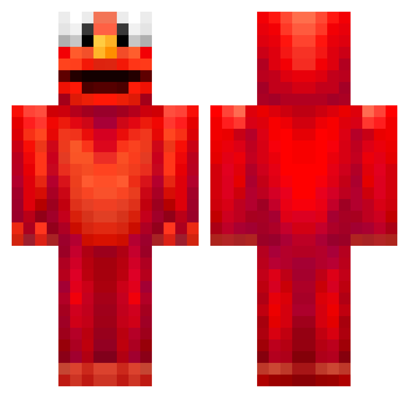 Badulskis Minecraft skin, front and back view