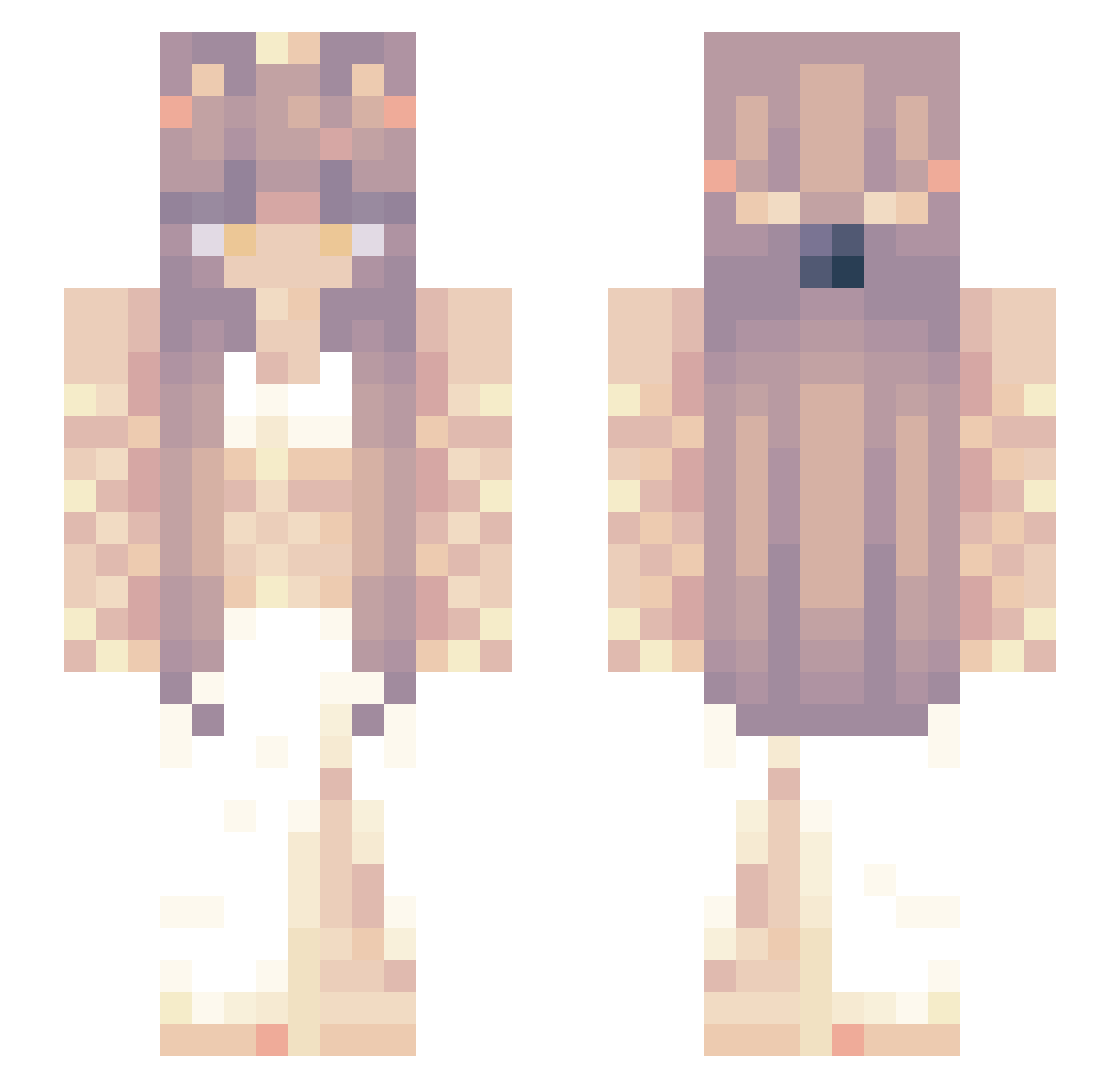 hcneen Minecraft skin, front and back view