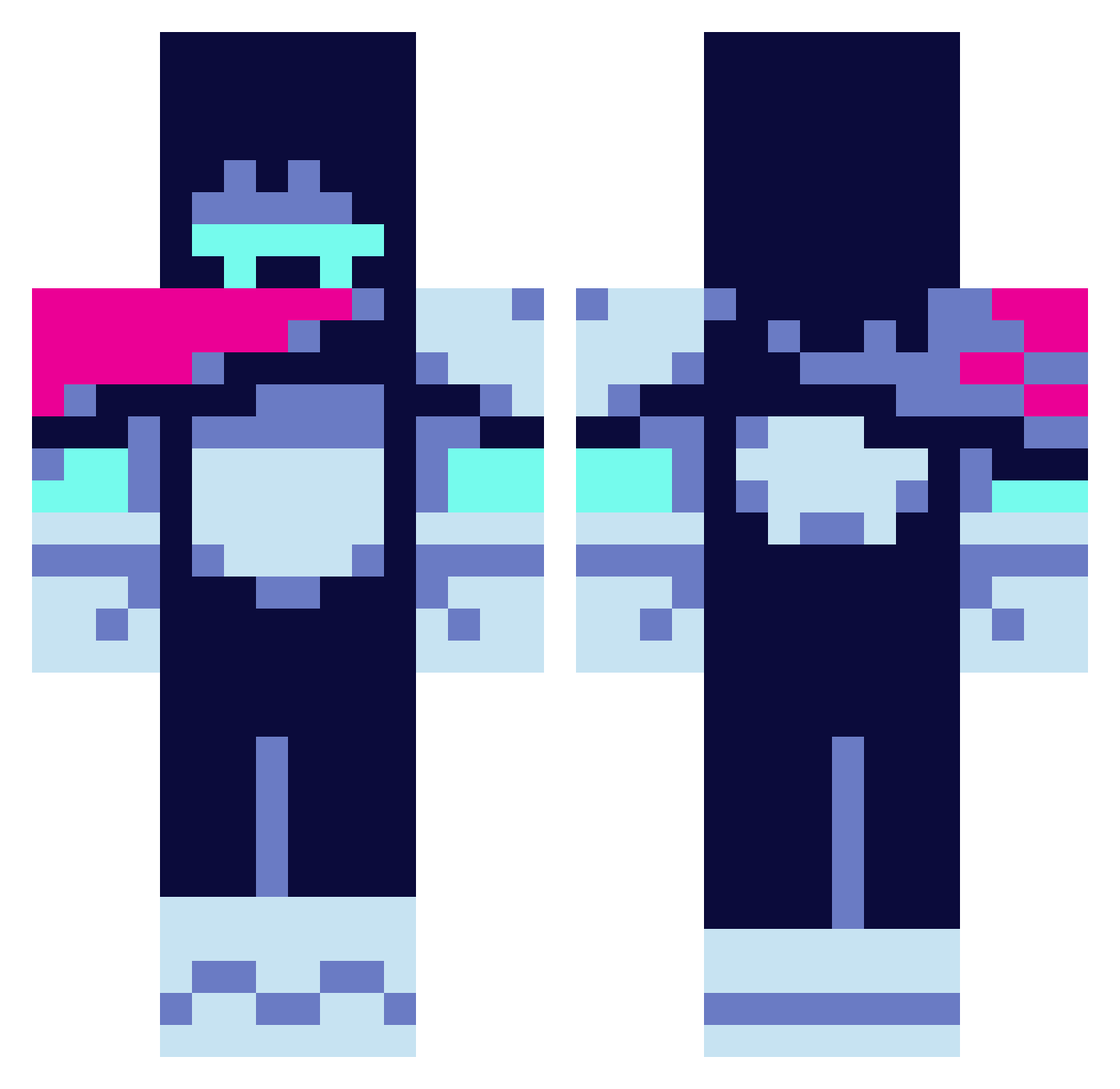 Forest__Gumption Minecraft skin, front and back view