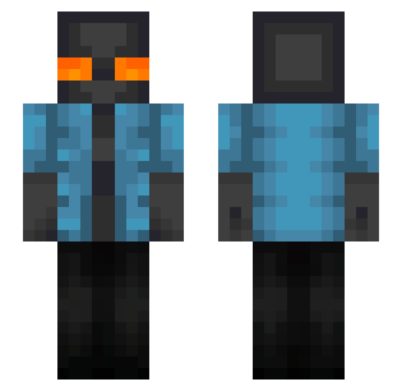 wieder_ Minecraft skin, front and back view