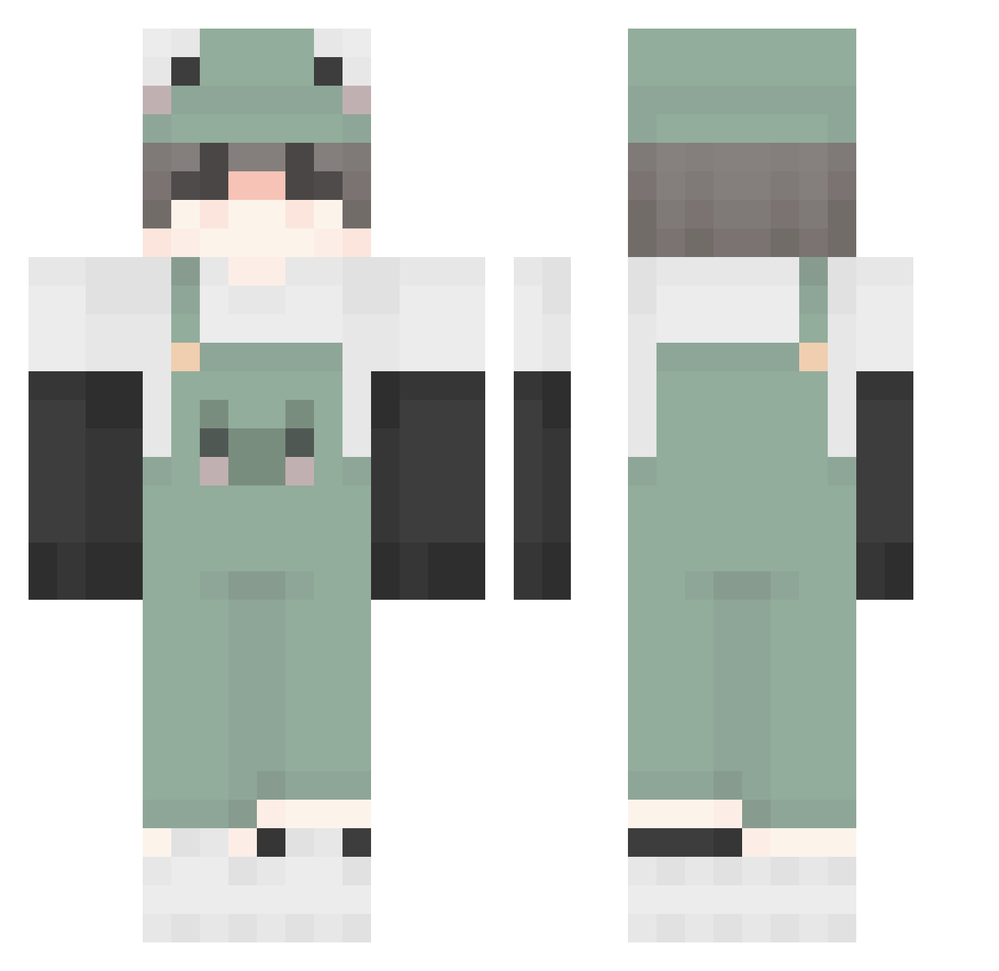 carlos229 Minecraft skin, front and back view