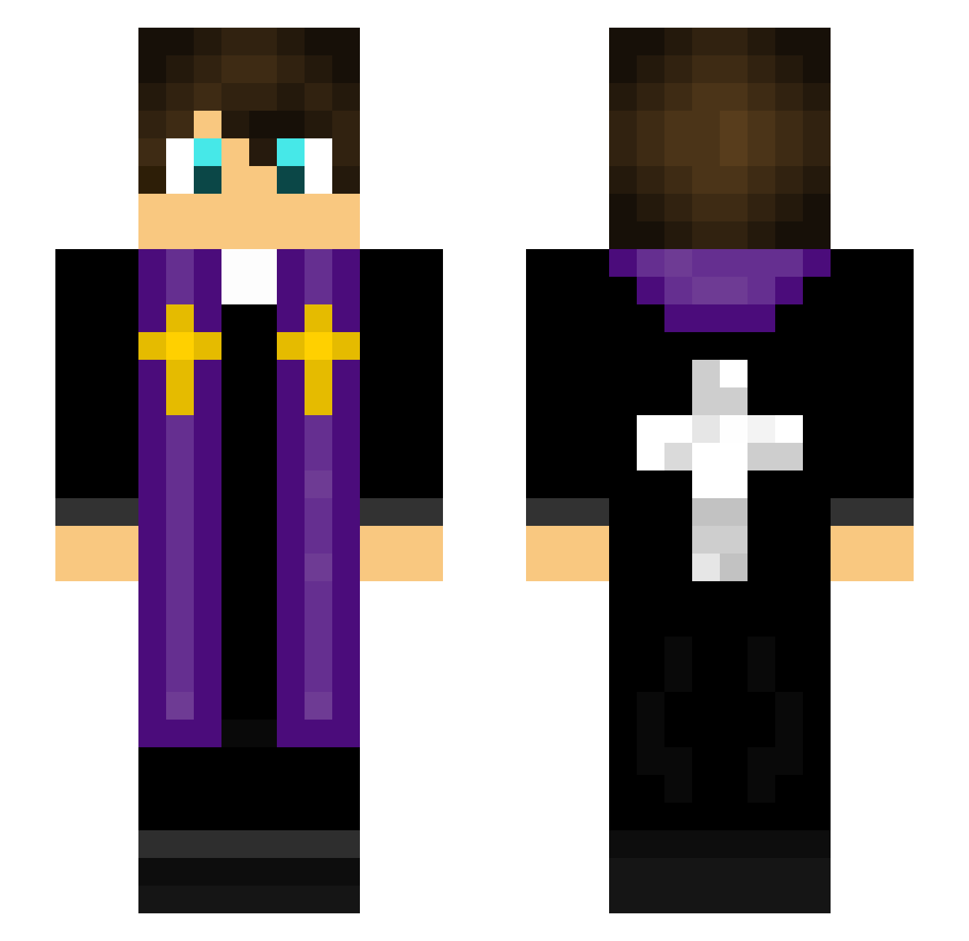 SilentRoss Minecraft skin, front and back view