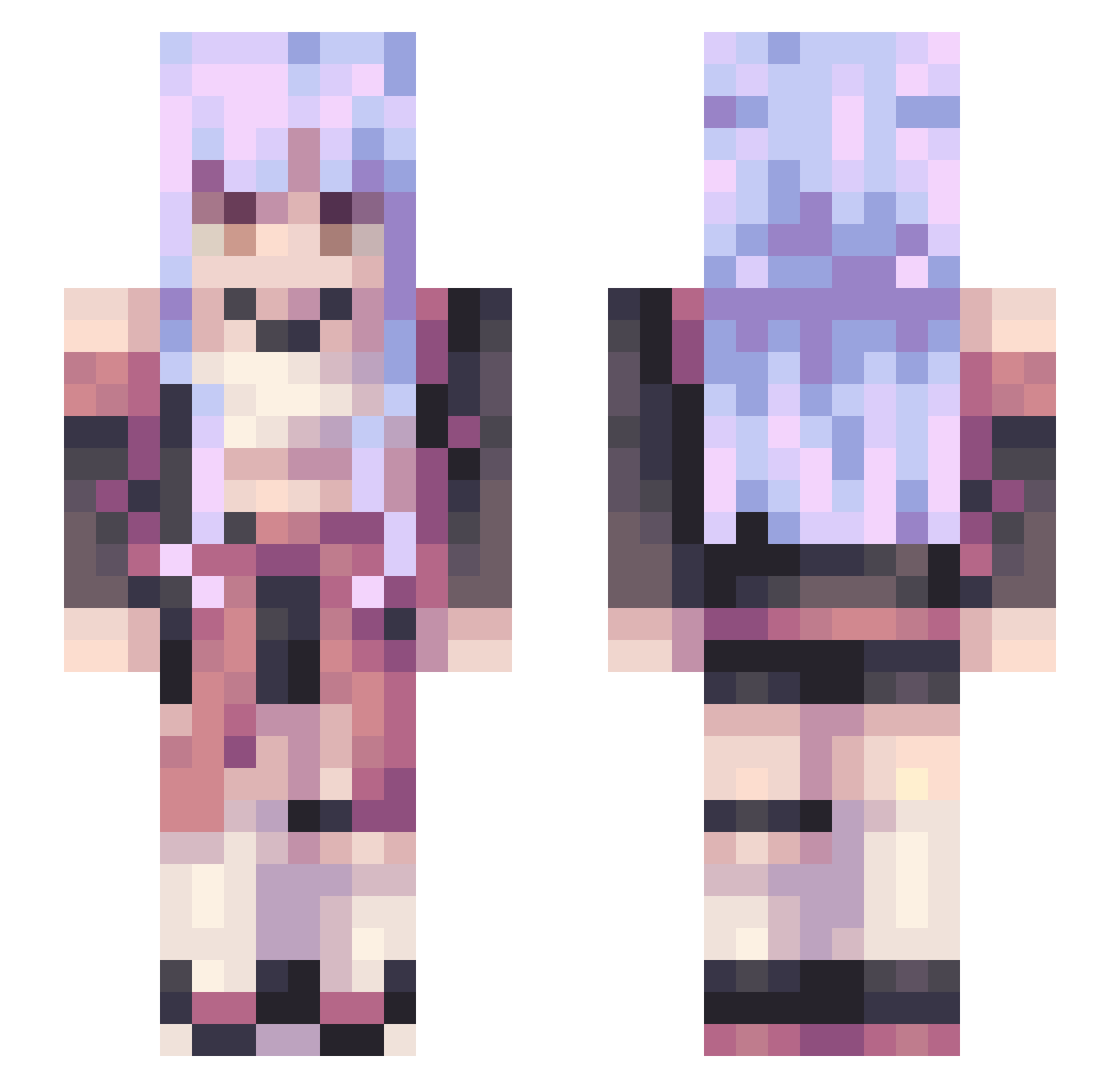 song_shu_za Minecraft skin, front and back view