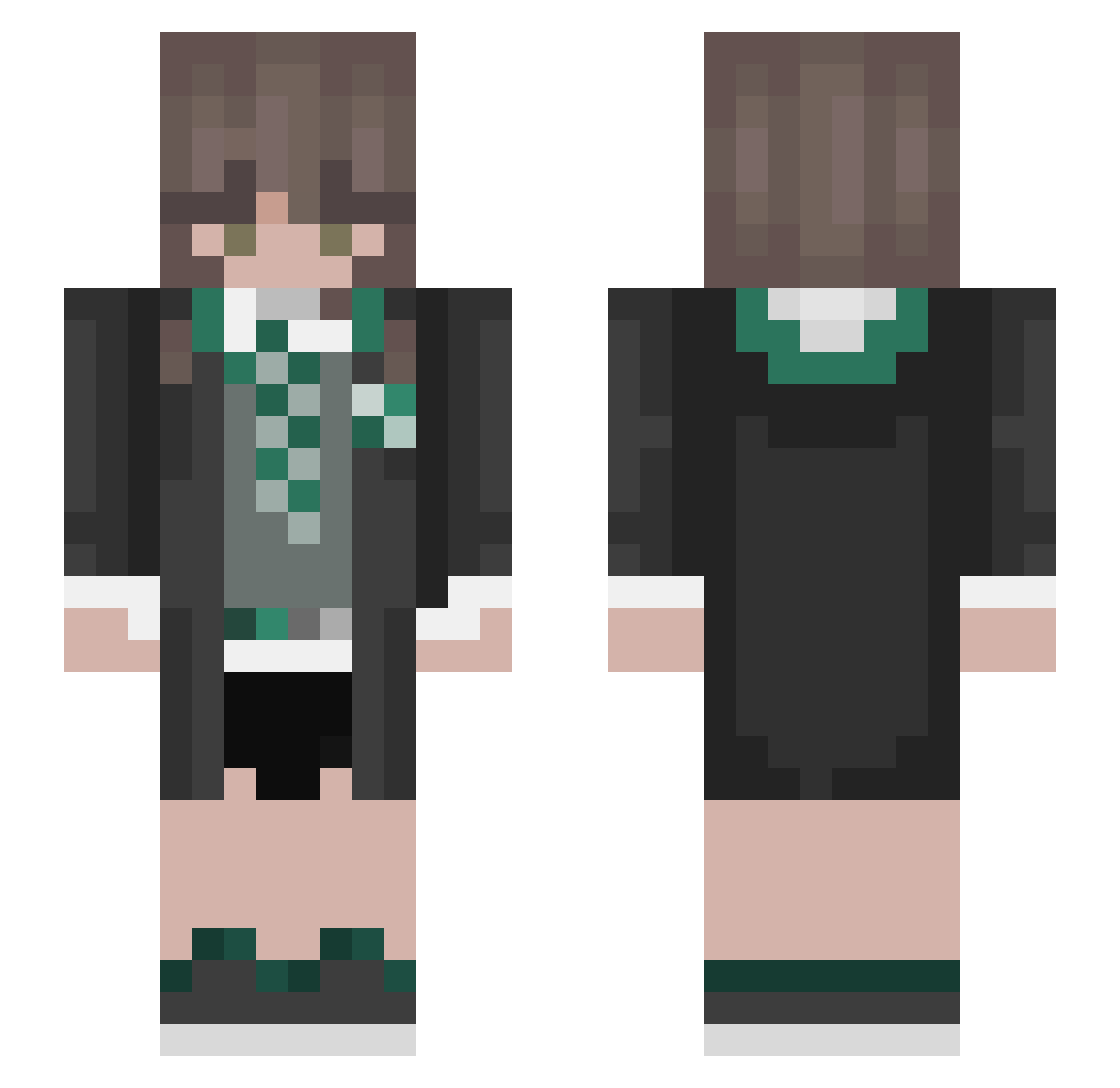 ImHoudini Minecraft skin, front and back view