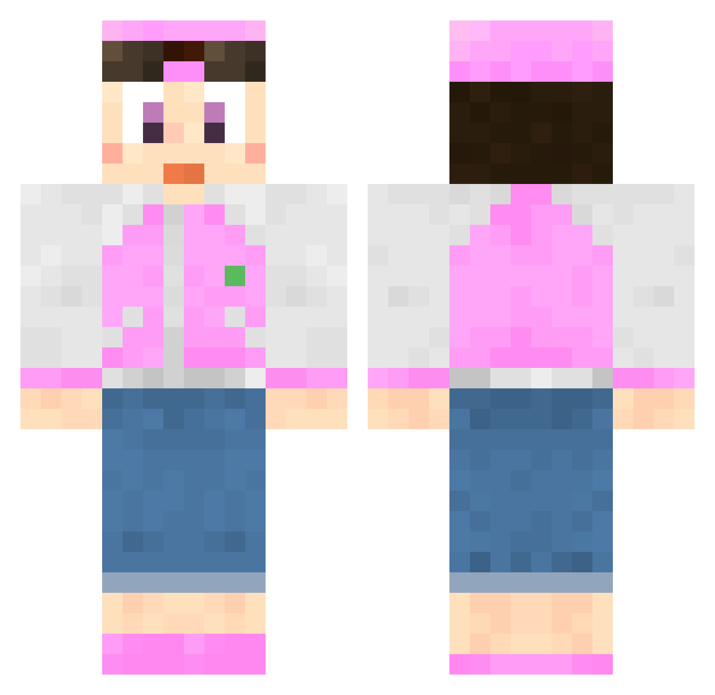 osuzu_neko3_mk Minecraft skin, front and back view