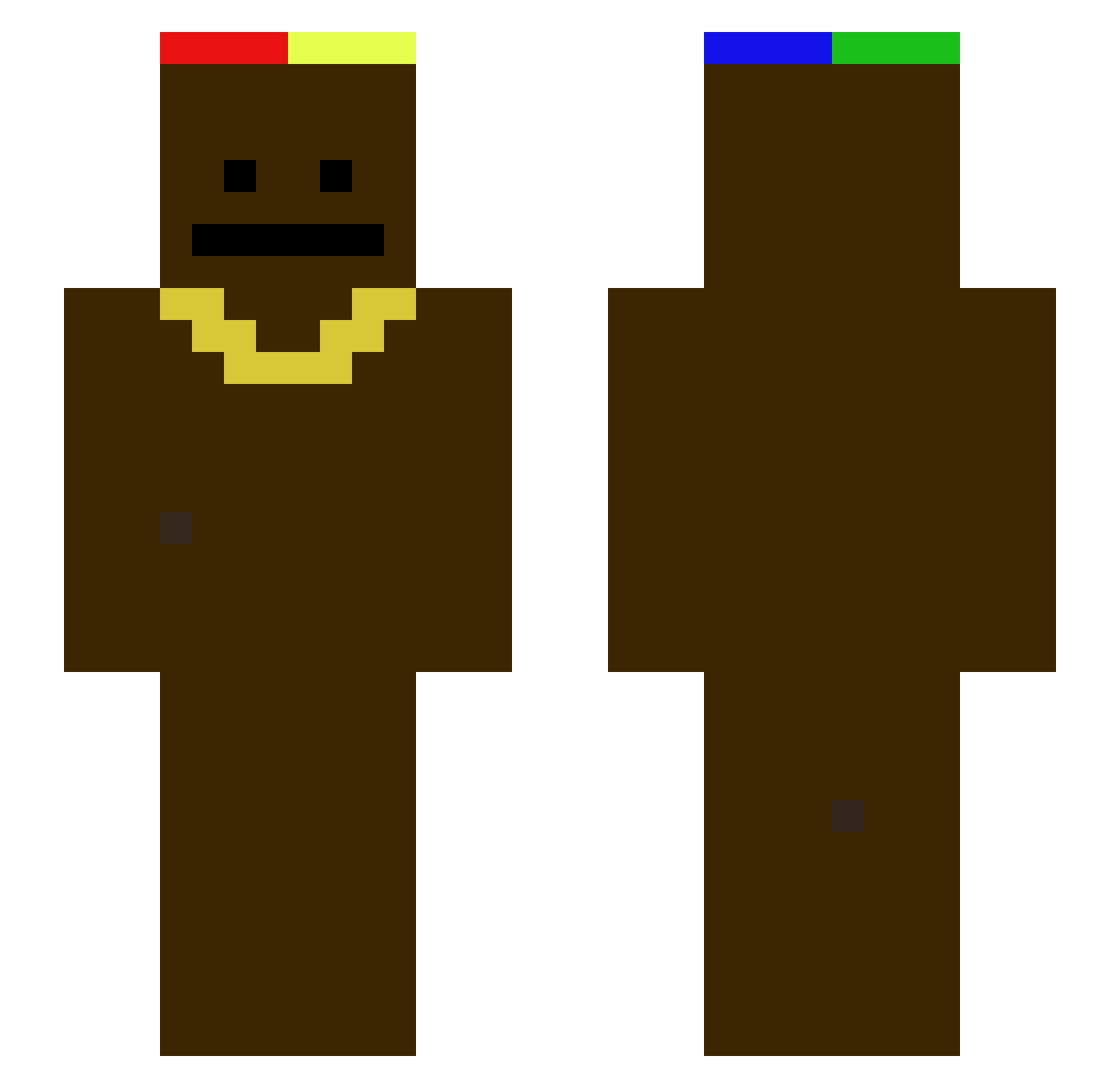 RoanDeCuyperX Minecraft skin, front and back view