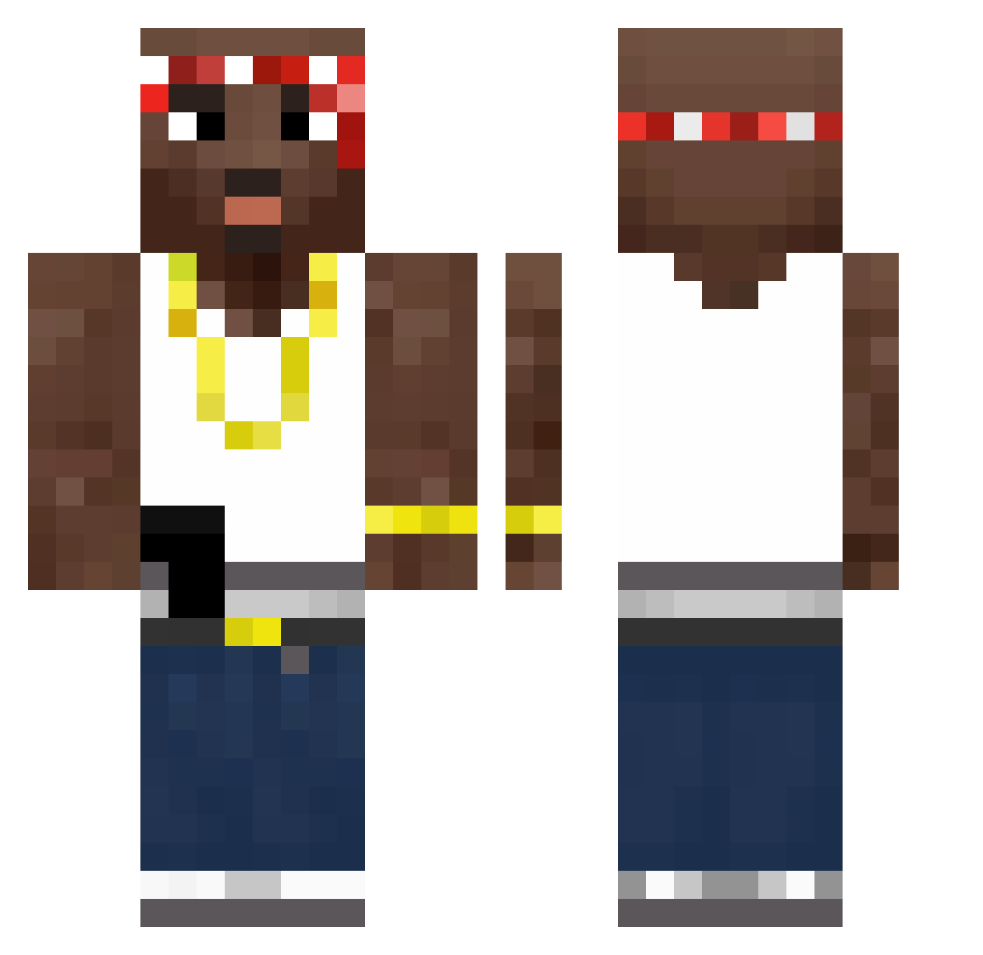Parnstar_Steve Minecraft skin, front and back view