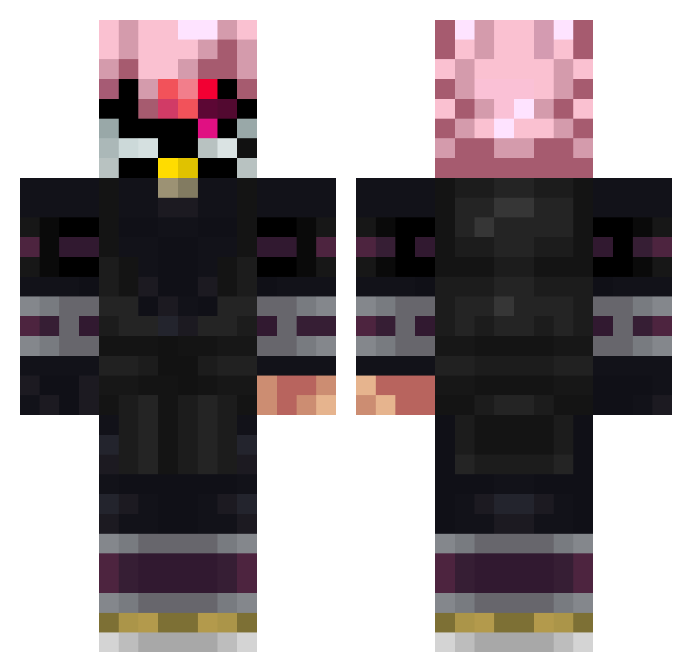 zqmff Minecraft skin, front and back view