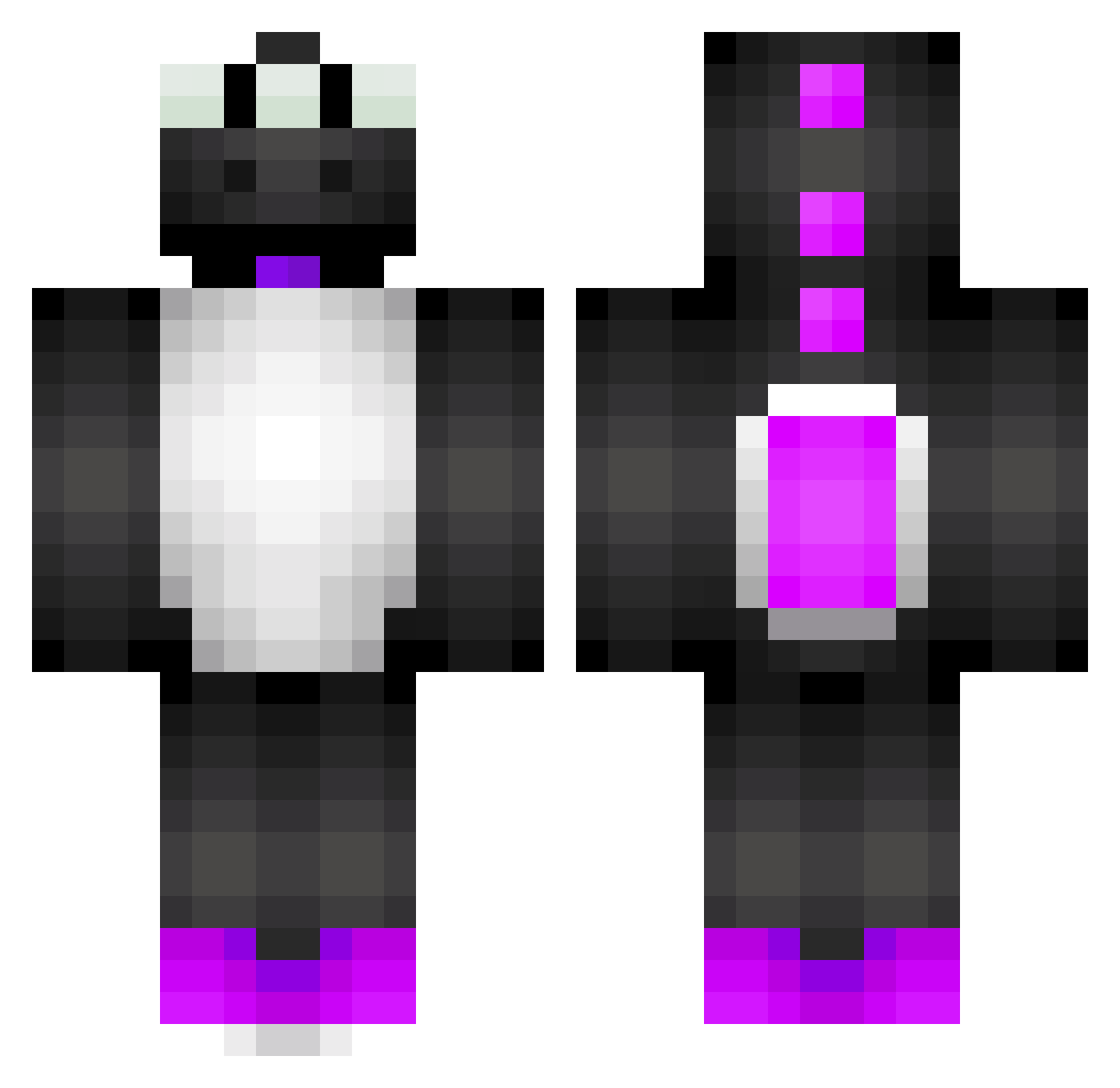 501Demon Minecraft skin, front and back view