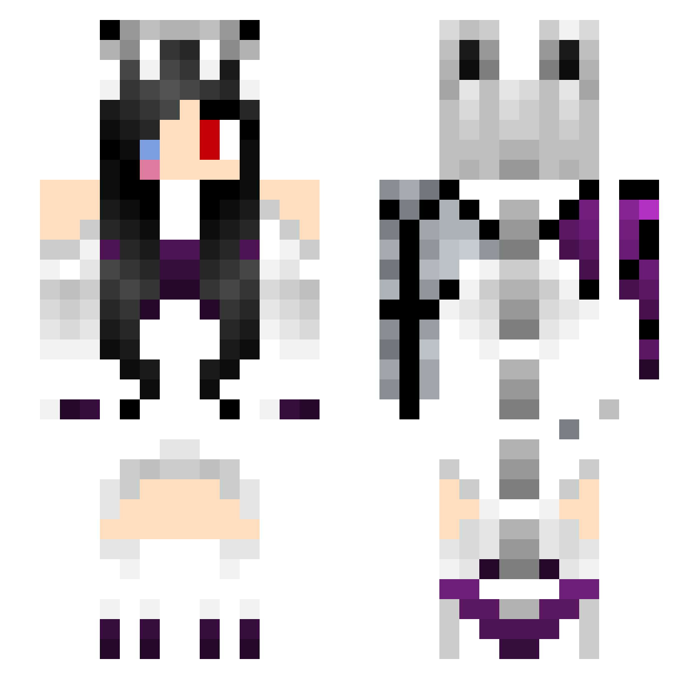 randysavage Minecraft skin, front and back view