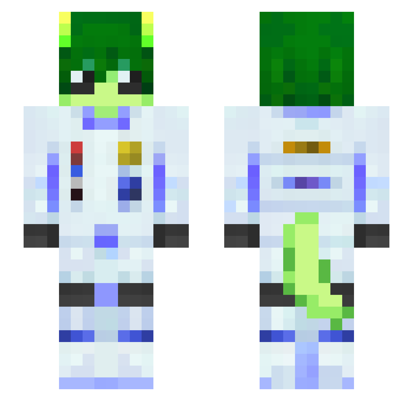 lachunky Minecraft skin, front and back view