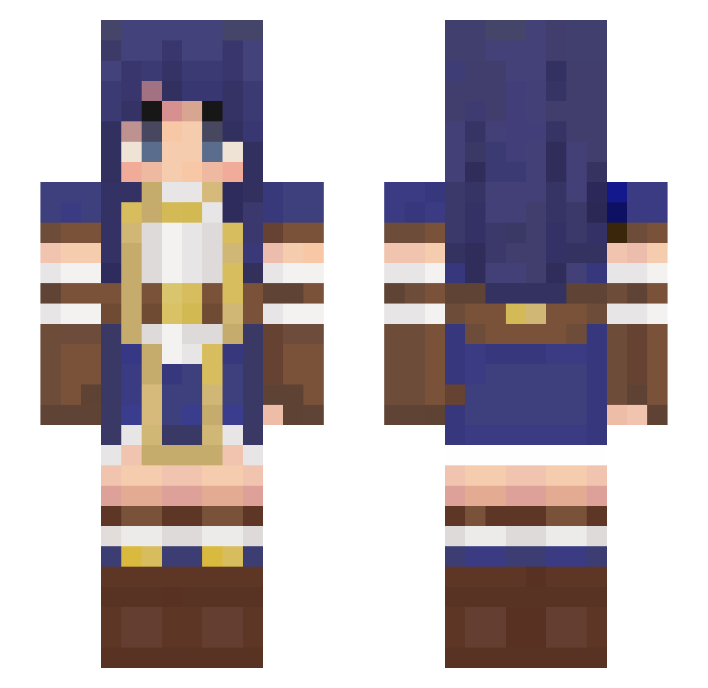 cl_0ud_ Minecraft skin, front and back view