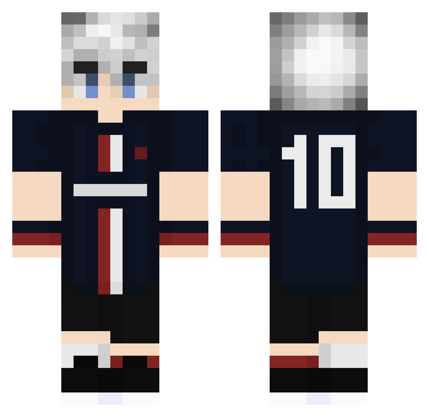 LuckyAzar Minecraft skin, front and back view
