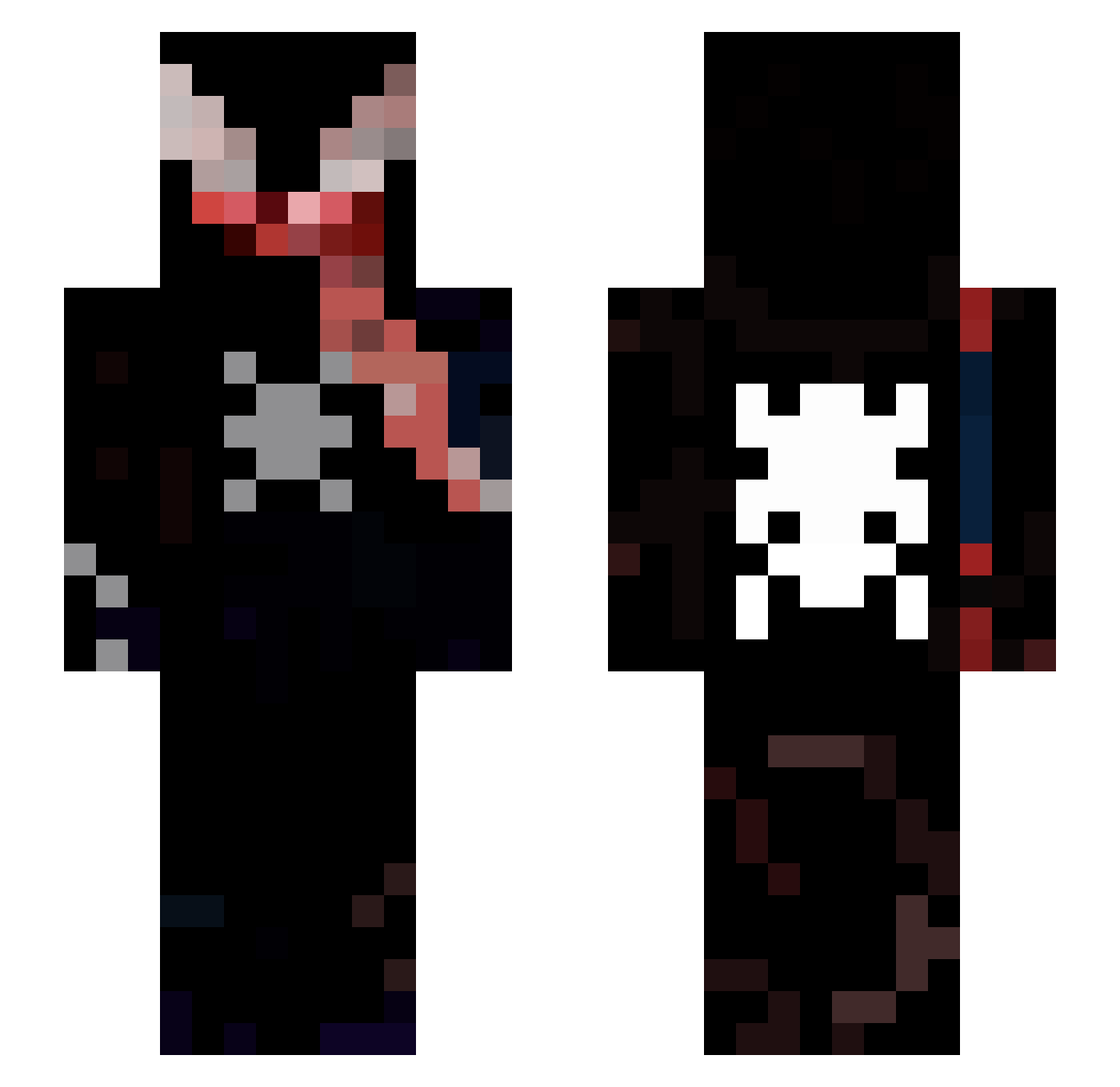 Proof89 Minecraft skin, front and back view