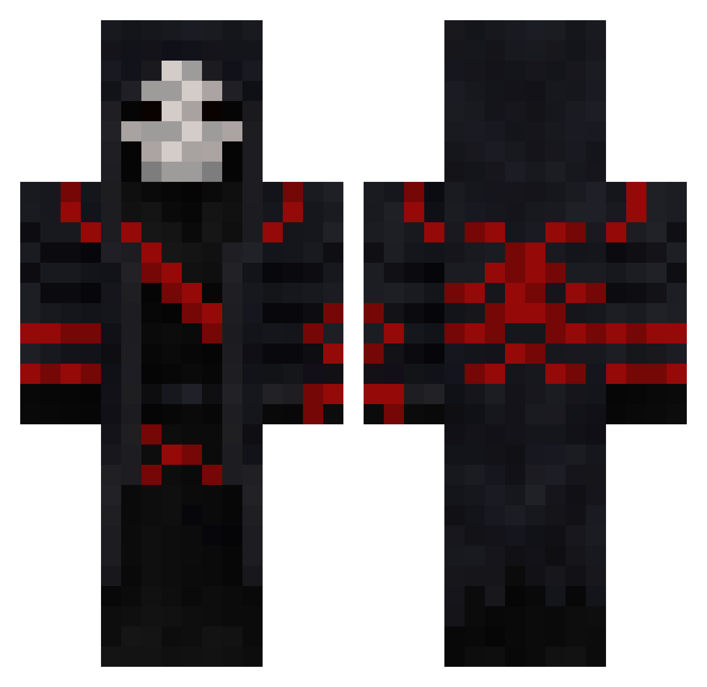 zenatron Minecraft skin, front and back view