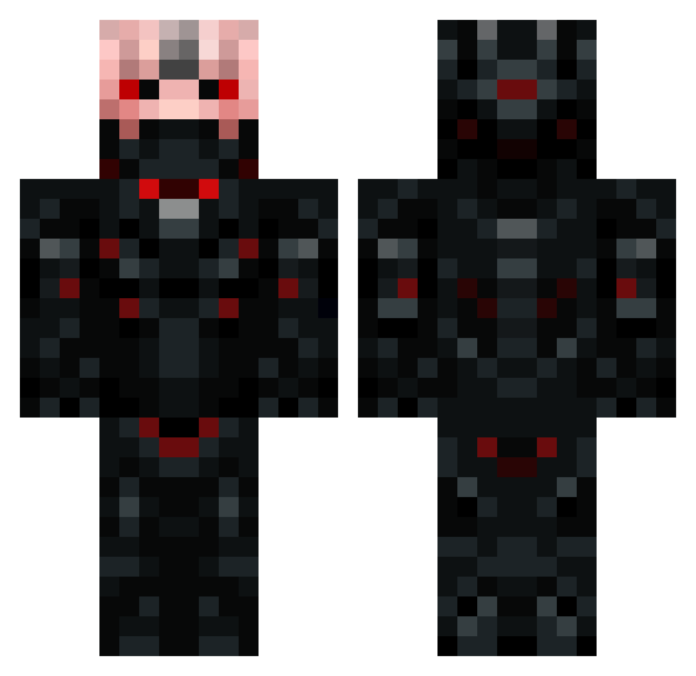 Corilla Minecraft skin, front and back view