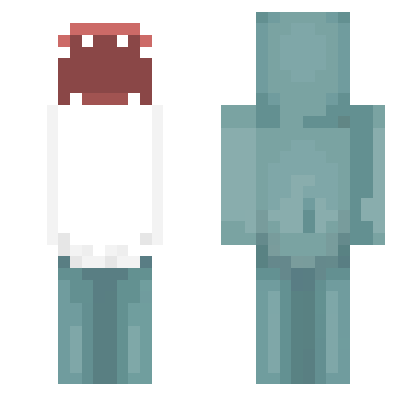 NinjaUnderwear Minecraft skin, front and back view