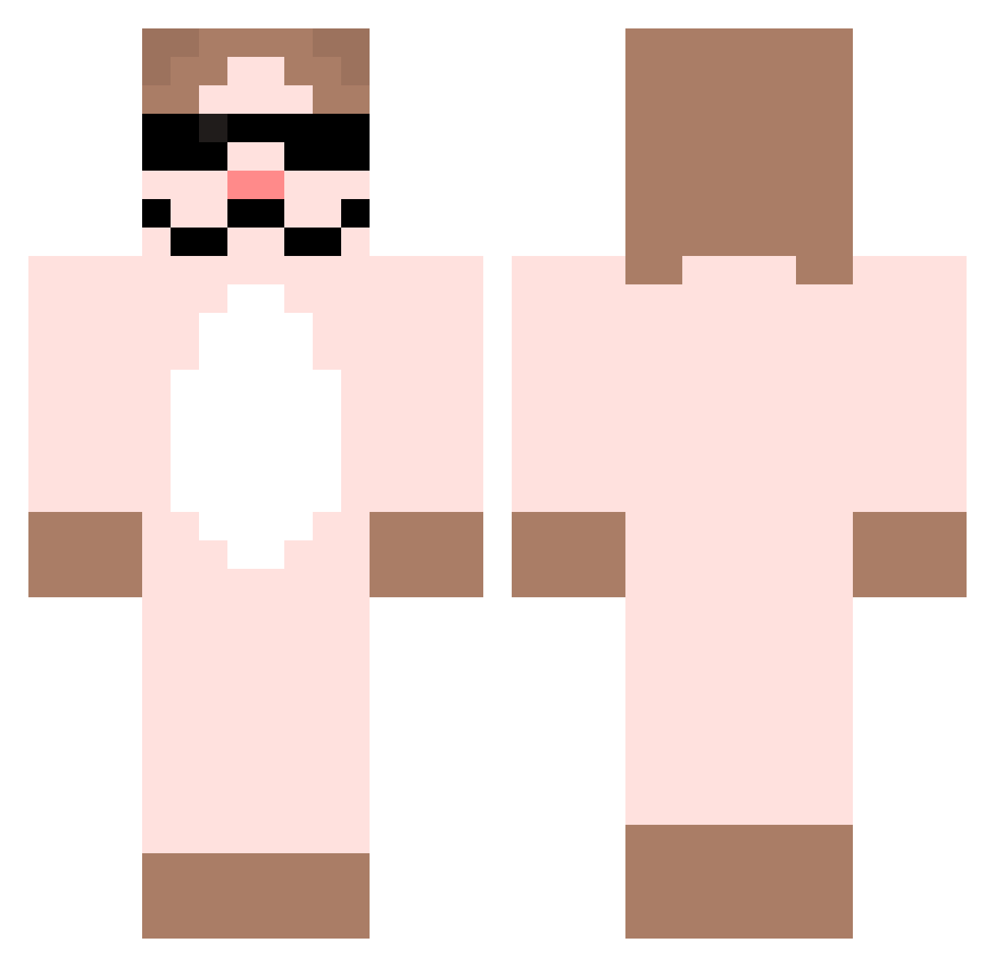 CLECHUDO1 Minecraft skin, front and back view