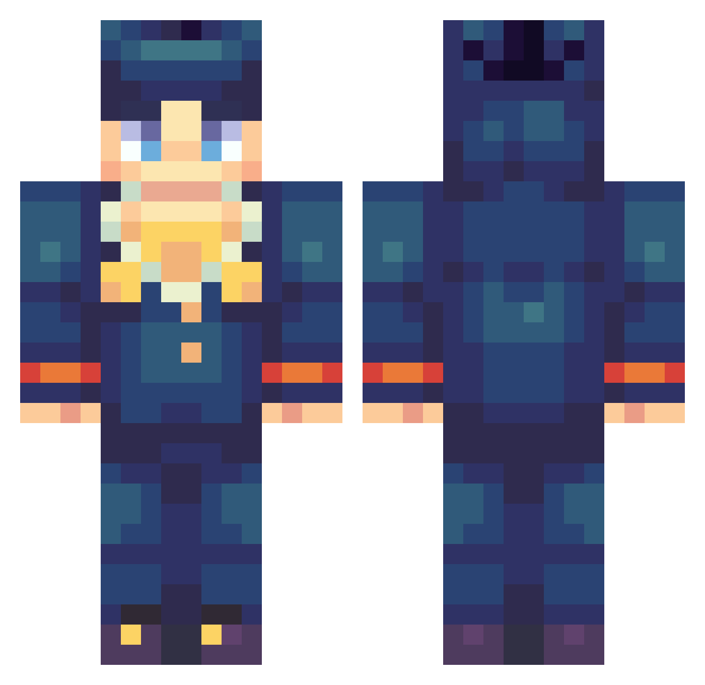 rsdarlington Minecraft skin, front and back view