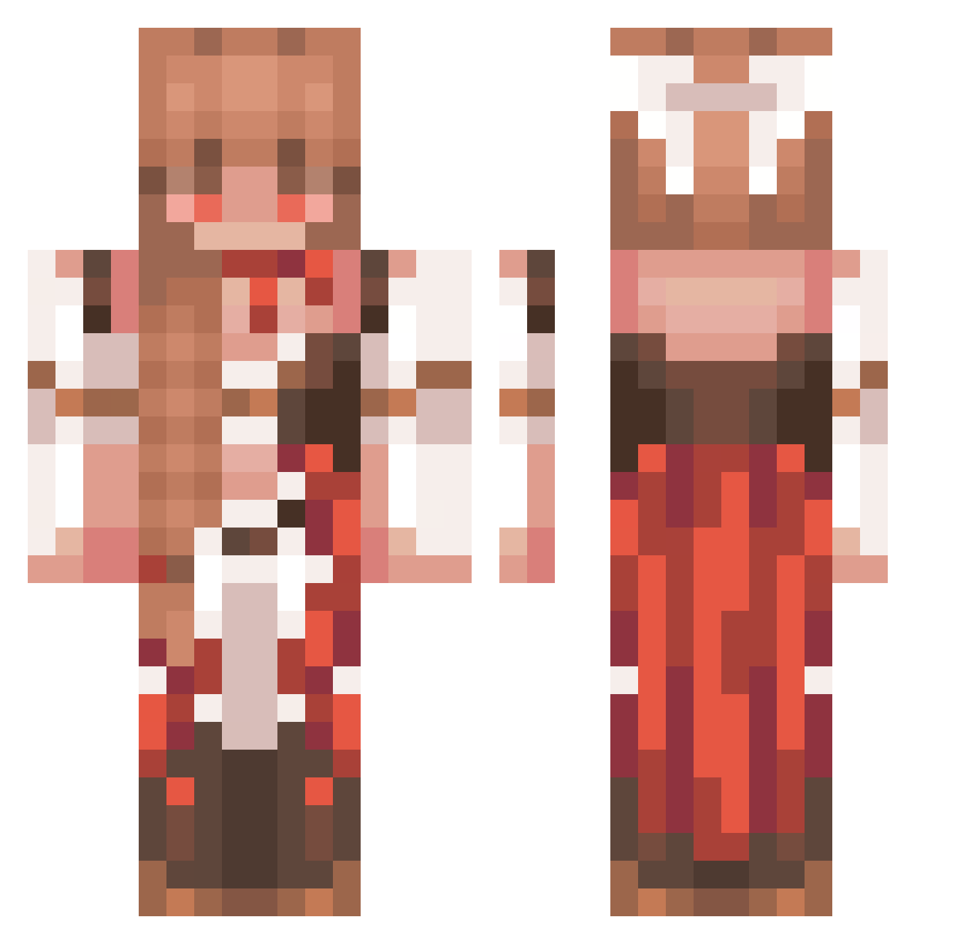 akeldama280 Minecraft skin, front and back view