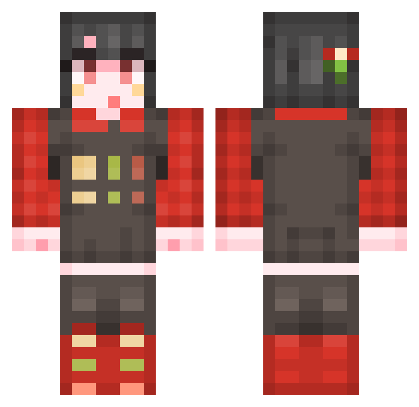 tjwns0404 Minecraft skin, front and back view