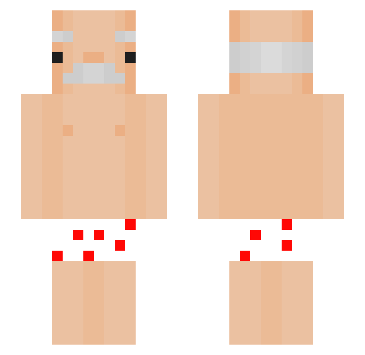 Avshalomski Minecraft skin, front and back view