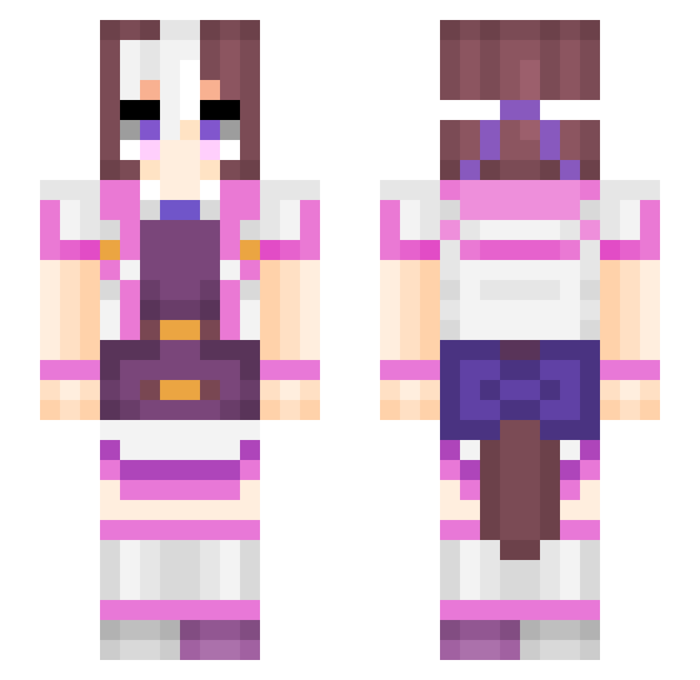 ww1556 Minecraft skin, front and back view