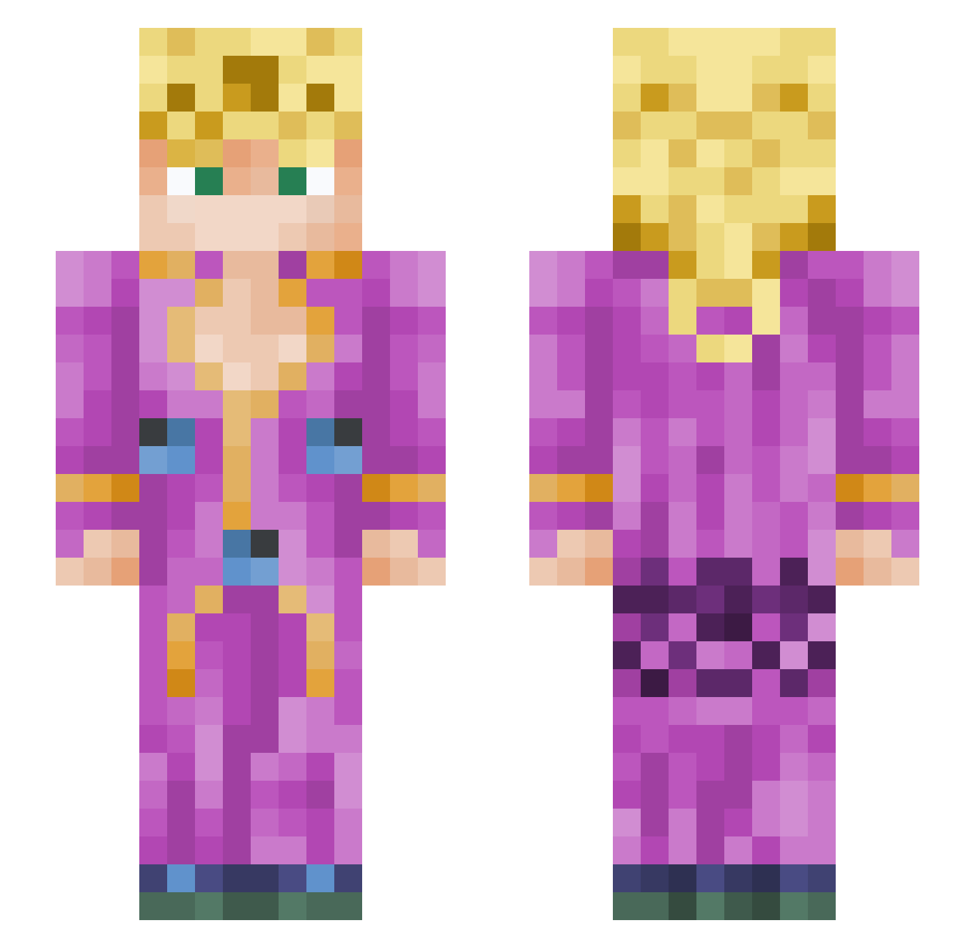 PandinhaMau Minecraft skin, front and back view