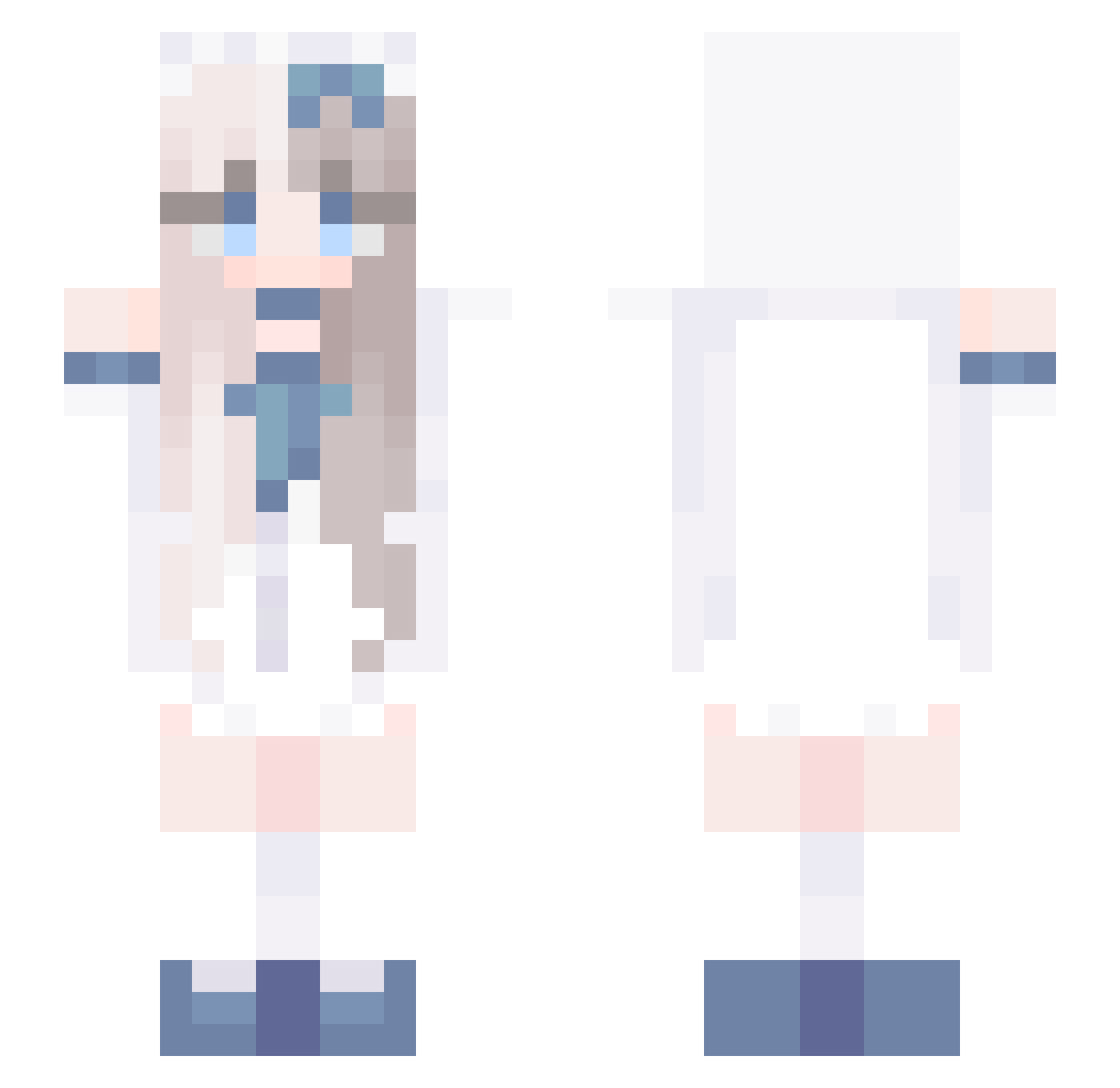 zy303 Minecraft skin, front and back view