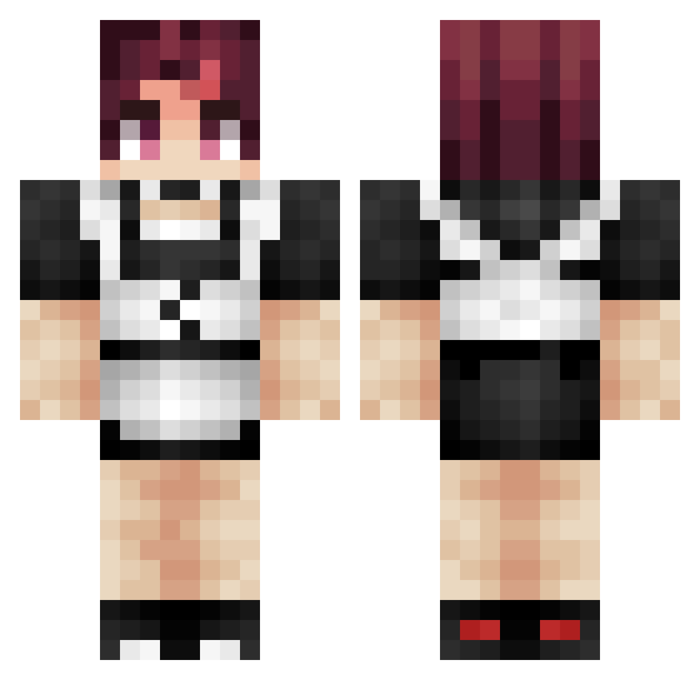 EnPatrol Minecraft skin, front and back view