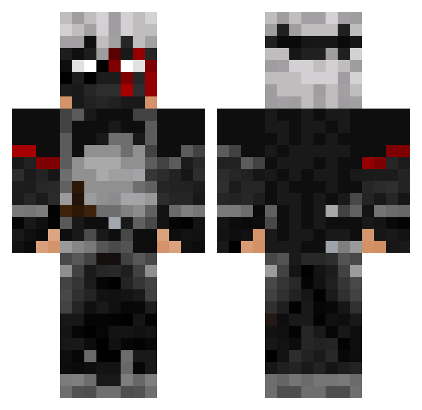 Zyphly Minecraft skin, front and back view