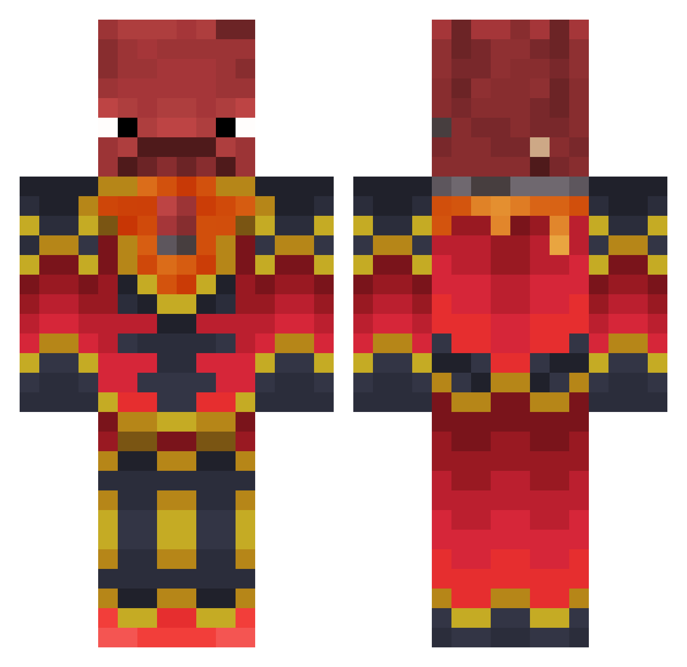 ComptonCrew08 Minecraft skin, front and back view